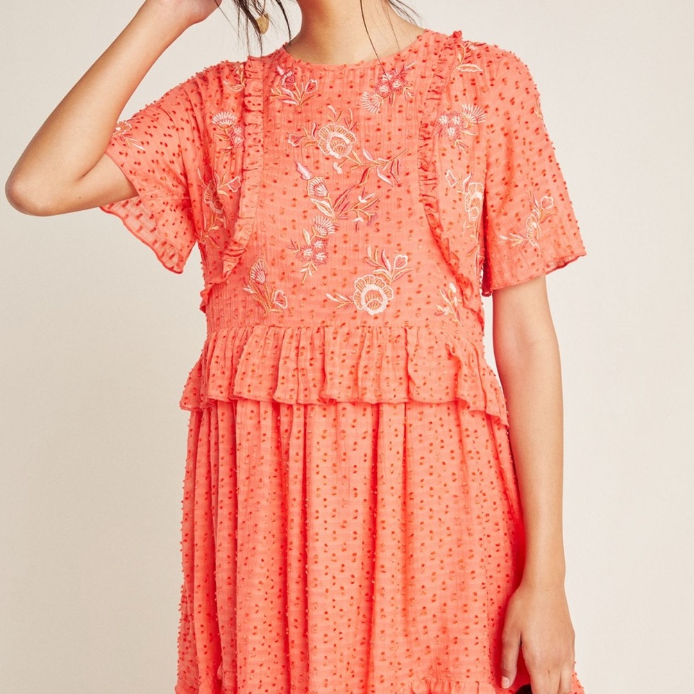 Anthropologie Basilia Embroidered tunic